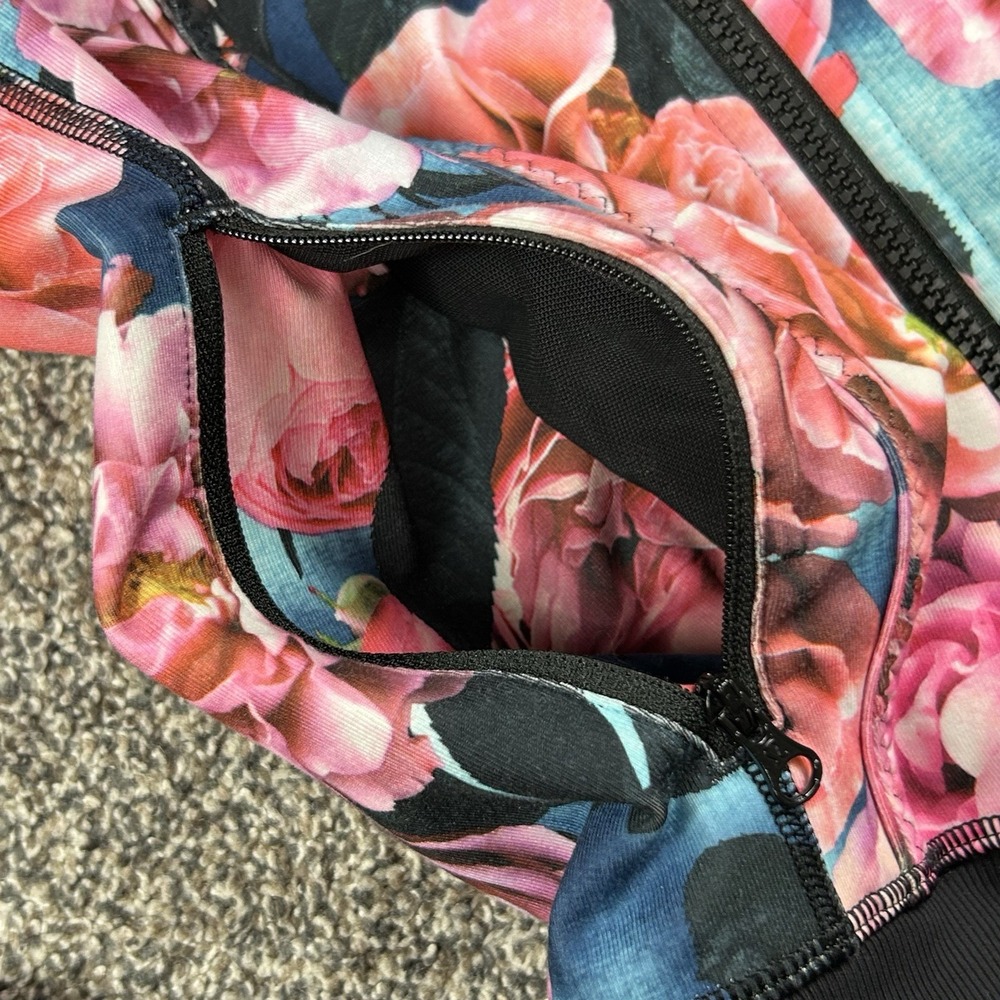 Lululemon Asana Secret Garden Jacket Womens 2 Floral Full Zip Athleisure Workout - Picture 4 of 12